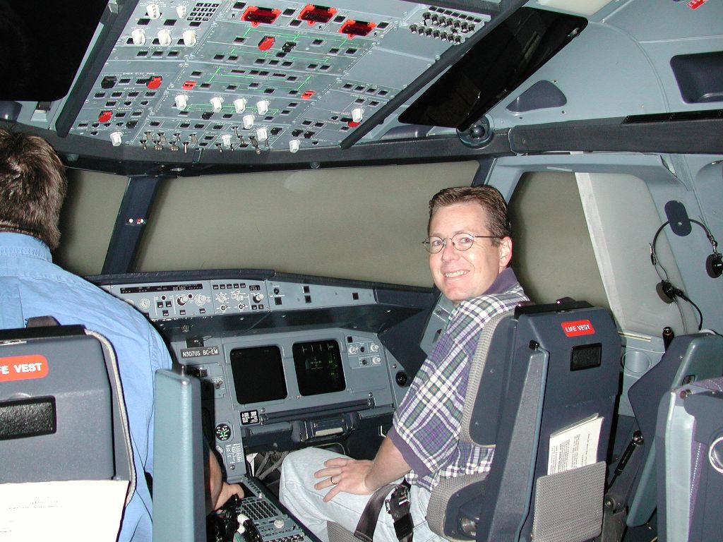 Me in an A320 full motion sim